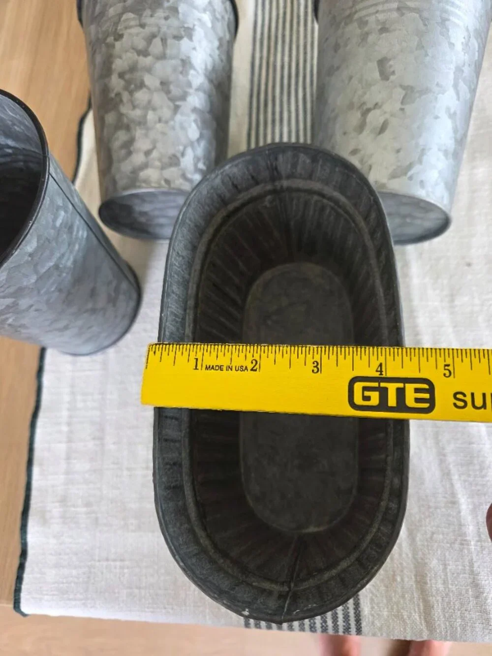 Galvanized Metal Decorative Containers